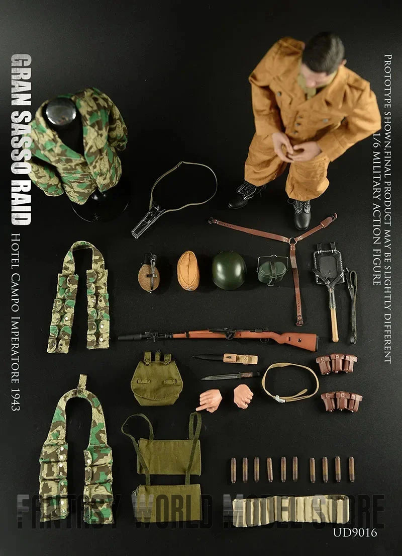 In Stock UJINDOU UD9016 1/6 Scale German Paratroops 1943 Emperor Terrace Hotel 12" Full Set Male Soldier Action Figure Model Toy