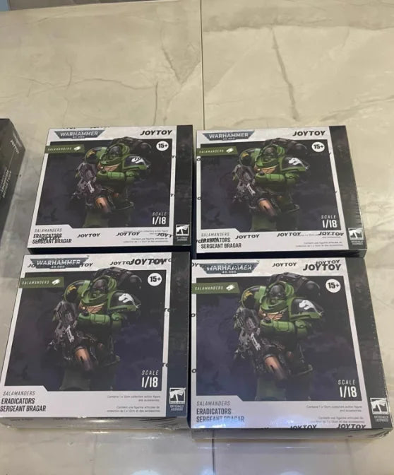 【SF】JOYTOY Warhammer 40K 1/18 Action Figure Salamanders Eradicators Sergeant Bragar Captain Adrax Agatone Brother TKren Model