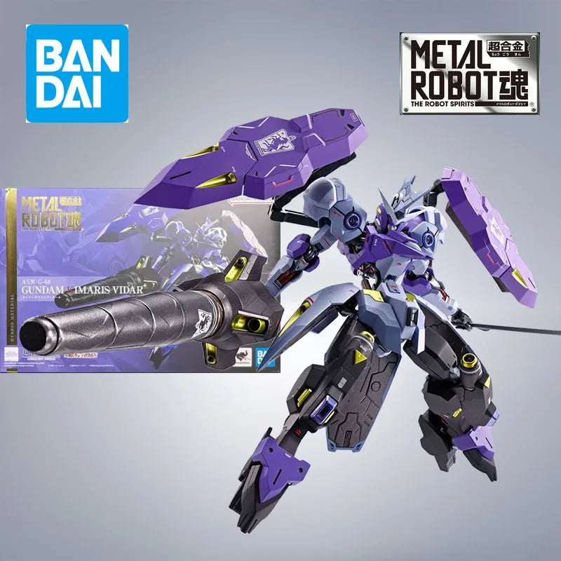 BANDAI Original Model Kit METAL ROBOT Alloy KIMARIS VIDAR GUNDAM BAEL GUNDAM Anime Action Figure Model Toy for Boys