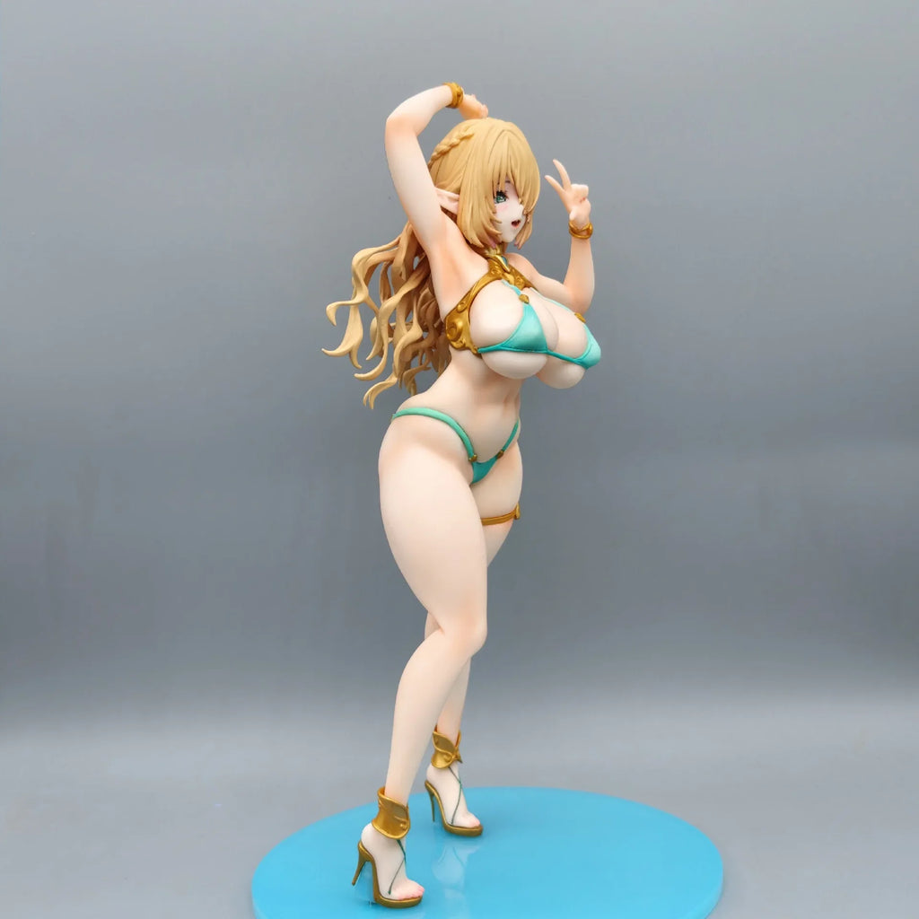 The Eighth Villager Anime Figure Cecil Swimming Circle Figurine The Beautiful Girl Elf Village Statue Model Collection Toys Gift