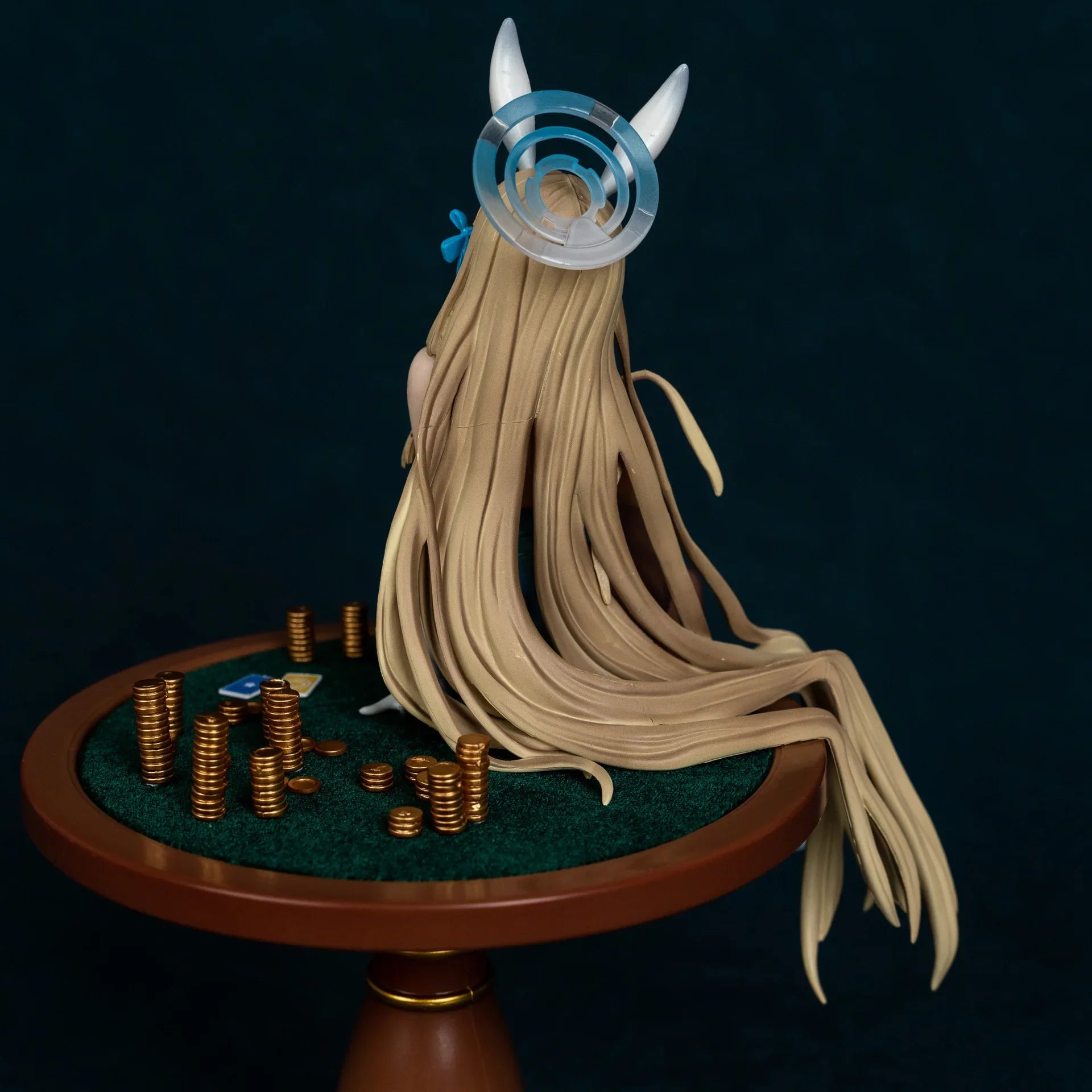 27cm Blue Archive Ichinose Asuna Bunny Girl Sit In Table Game Girl Figures Models Statue Model Boy Collectible Ornament Doll Toy