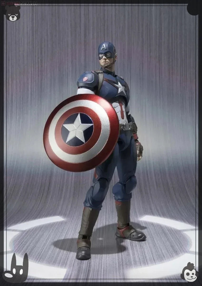 In Stock Bandai Original MARVEL S.H.Figuarts SHF Avengers：Age of Ultron Captain America Figure Model Collection Toy Gift