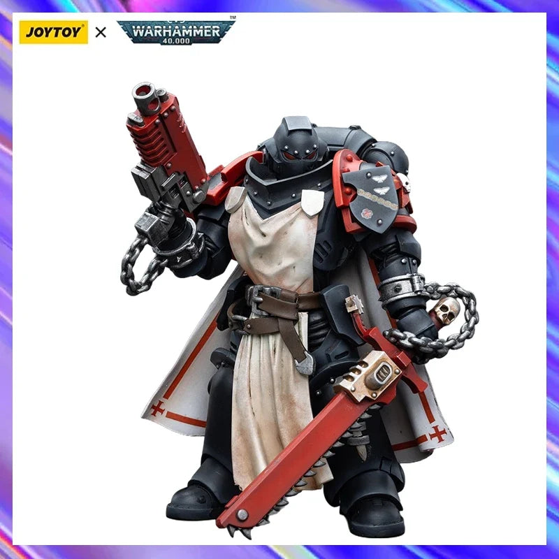 Original in Stock JOYTOY Warhammer 40K Black Templars Primaris Sword Brethren Harmund 1/18 Figures Models Toys Collection Gifts