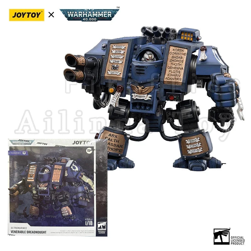 JOYTOY 1/18 Action Figure Mecha 40K Space Marines Ultramarines Venerable Dreadnought Re-issue Version Anime Toy Gift