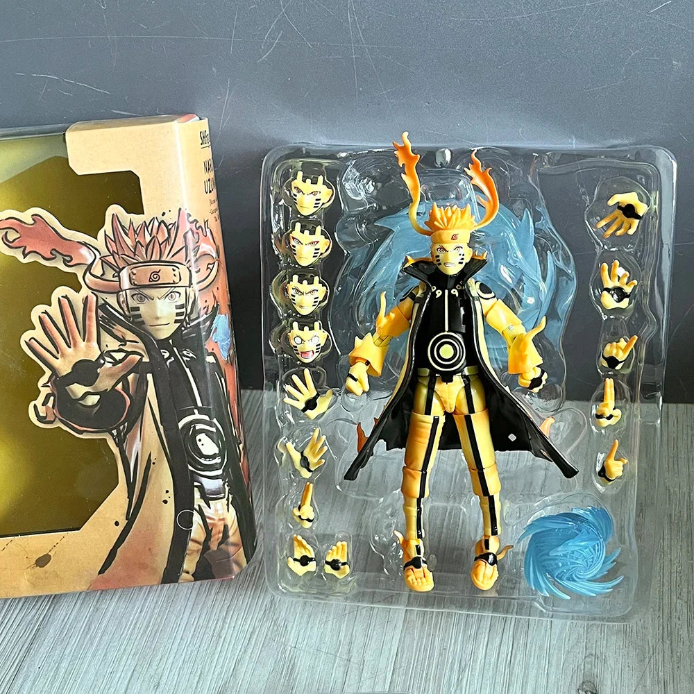 Anime SHF NARUTO UZUMAKI Figure Kurama Link Mode SHFiguarts Action Figure Model Toy Birthday Gifts