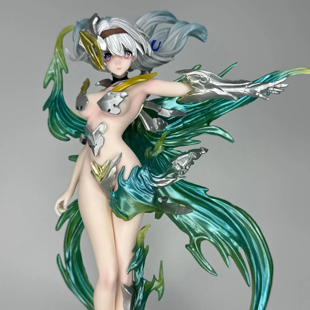 Anime Girl Bishoujo Action Figure Luminous Neon Butterfly Design Collectible Model Two-Dimensional Statue Decoration
