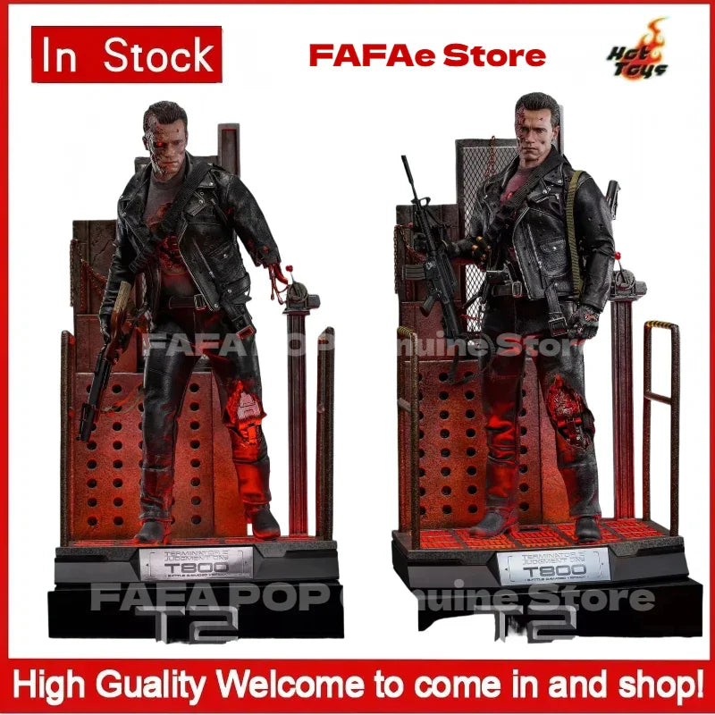 Hochwertige Hottoys 1/6 Dx46 T-800 Battle Damaged Version 2.0 Actionfigur Terminator 2 Judgement Day Sammlerstück auf Lager