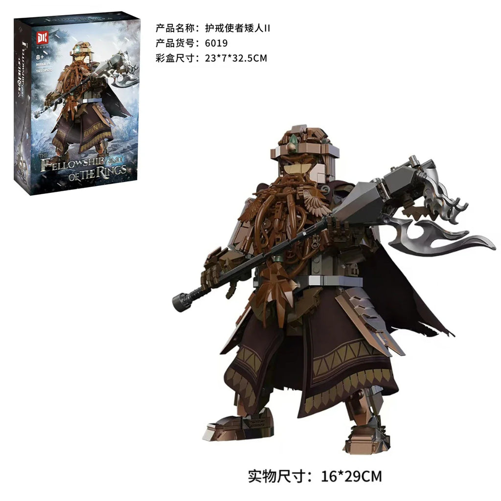 1033PCS Ring Protector Dwarf Warrior Building Blocks Middle-earth Mythology Figure Model Tribal Dwarves Kids Toys Birthday Gifts
