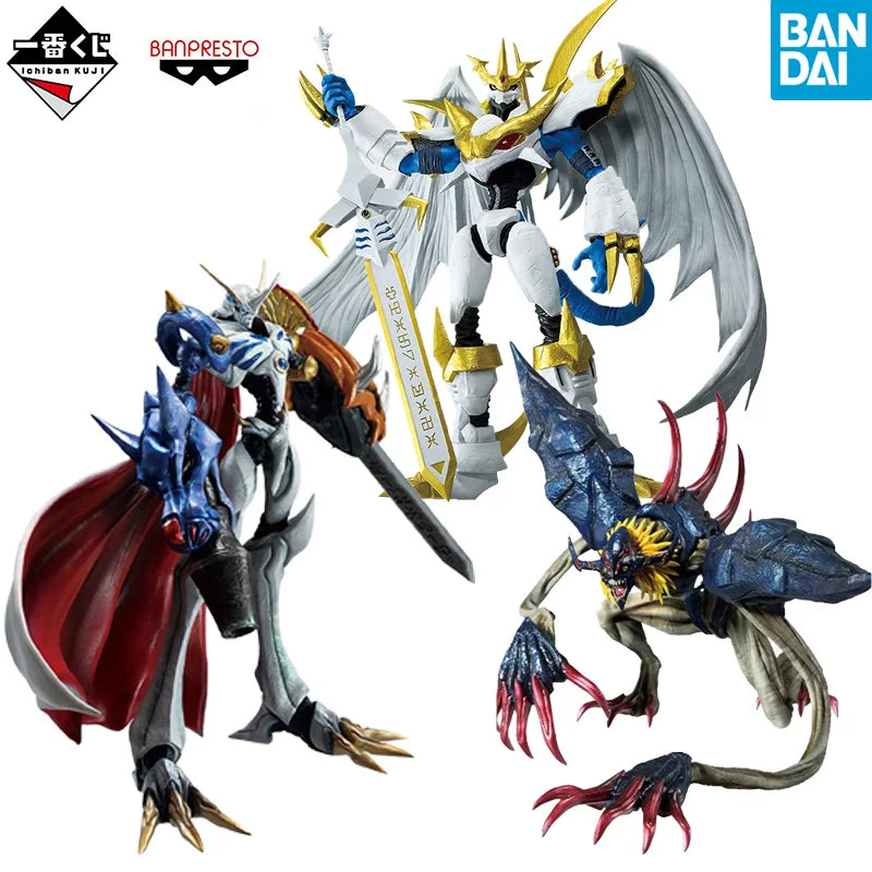 Original Bandai Ichiban KUJI Digimon Adventure Omegamon Imperial Dramon Paladin Form Diaboromon Model Gift Figures Toys