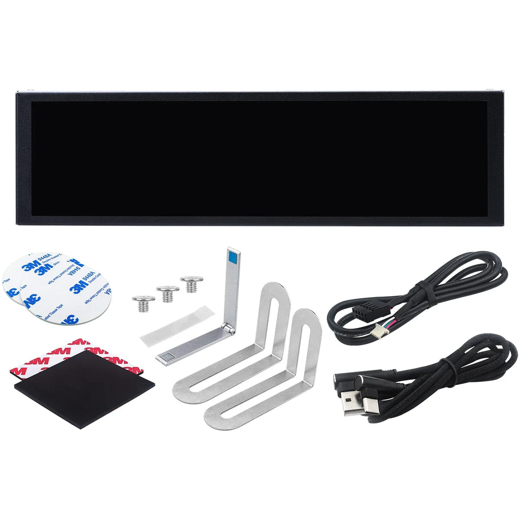 TURZX 9.2 Inch USB Secondary Screen for Computer Chassis 1920*462 IPS LCD Type-C Display CPU RAM GPU HDD FPS Weather Monitor