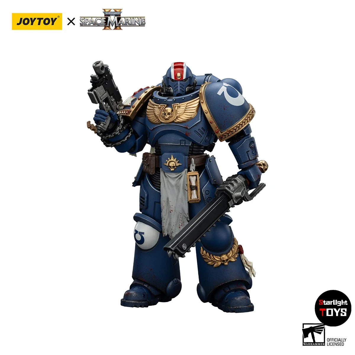 JOYTOY 1/18 Action Figure Warhammer 40K Ultramarines Lieutenant Titus-Collectors Edition  Model Toy Gifts