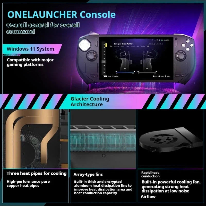 2025 New Zotac ZONE Handheld Gaming Player Ryzen7 Win11 8840U 16G RAM 512G Ergonomic Black Myth Wukong 120Hz Gamepad Consolo