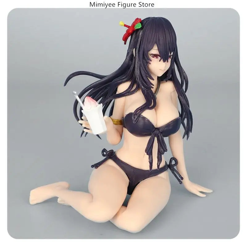 10cm Swimsuit Sitting Pose Anime Girl Figure Statue Desktop Decoration Gift