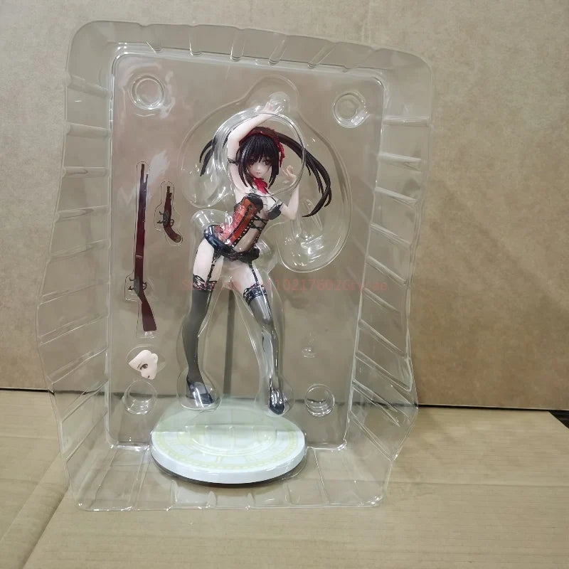 2025 New Date A Live Ii Kurumi Tokisaki Black Lingerie Ver H24cm 1/7 Figure Anime Model Toys Collection Gifts