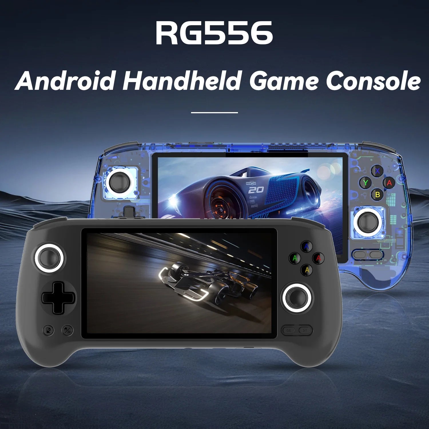 Retro Gaming Console RG556 Android 13 OS 5.48-inch AMOLED display 5500mAh battery WiFi, Bluetooth, wireless connectivity Retro v