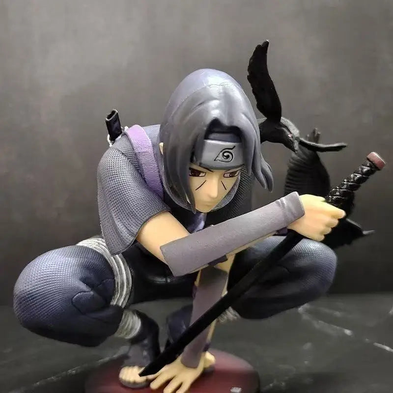 Anime Naruto Gk Uchiha Itachi Dark Department Squatting Crow Illusion Action Figures Doll Model Decoration Statue Toys Gifts
