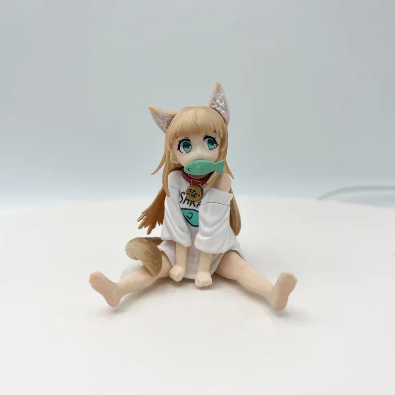 20cm Nachoneko Channel Anime Girl Figure Nachoneko Hennyano Action Figure Cute Cat Kanako Figurine Collectible Model Doll Toys