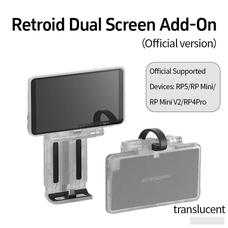 Retroid Dual Screen Add-on 5.5 inch OLED Back Clip Screen For Retroid Pocket 5 RP5/RPmini V2/RP4 Pro Extended Display Screen