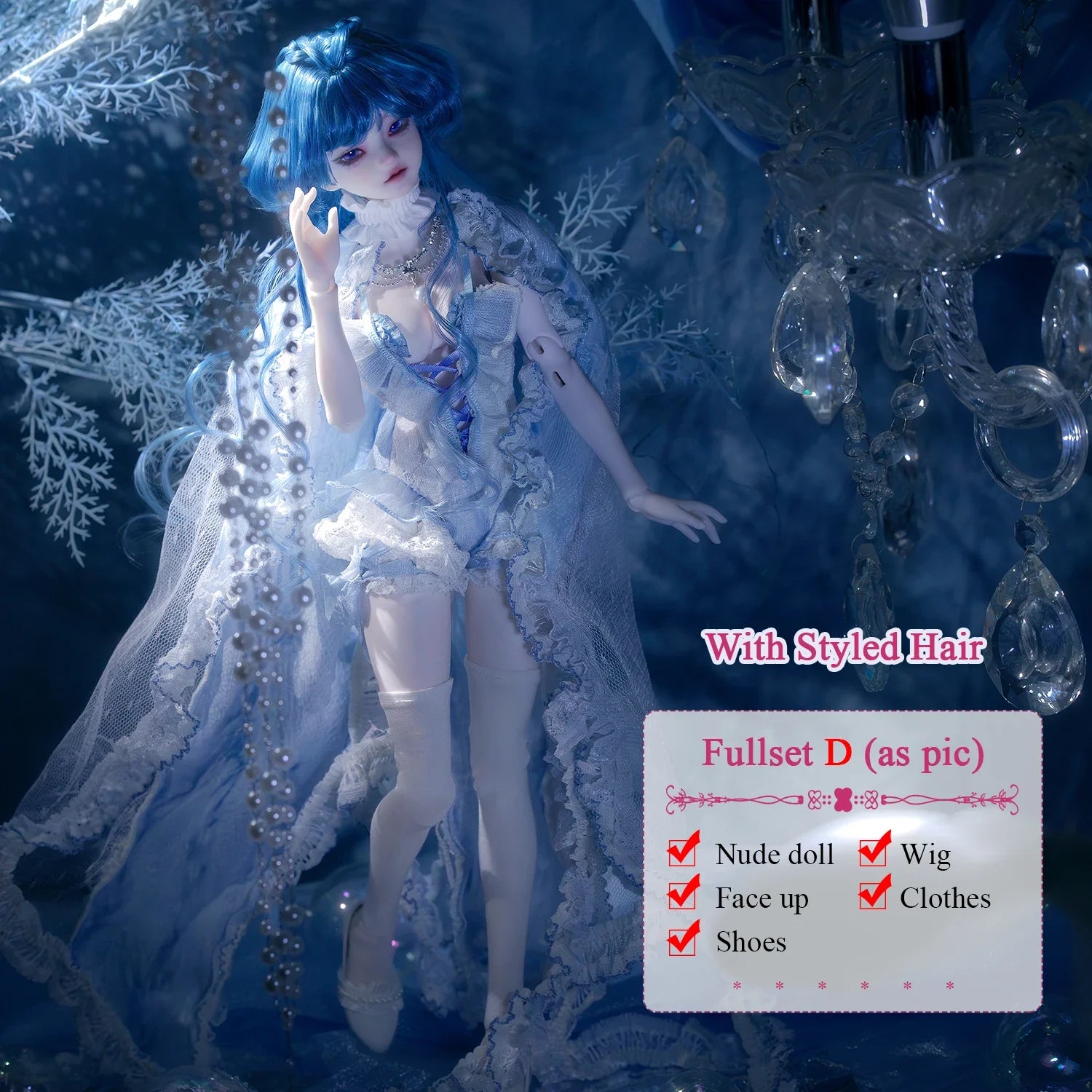 JOYBJD 1/4 Freya FullSet D Bjd Doll Ocean Fantasy Jellyfish Elf Artistic Photo Resin Figure Ball-jointed Doll Collectible