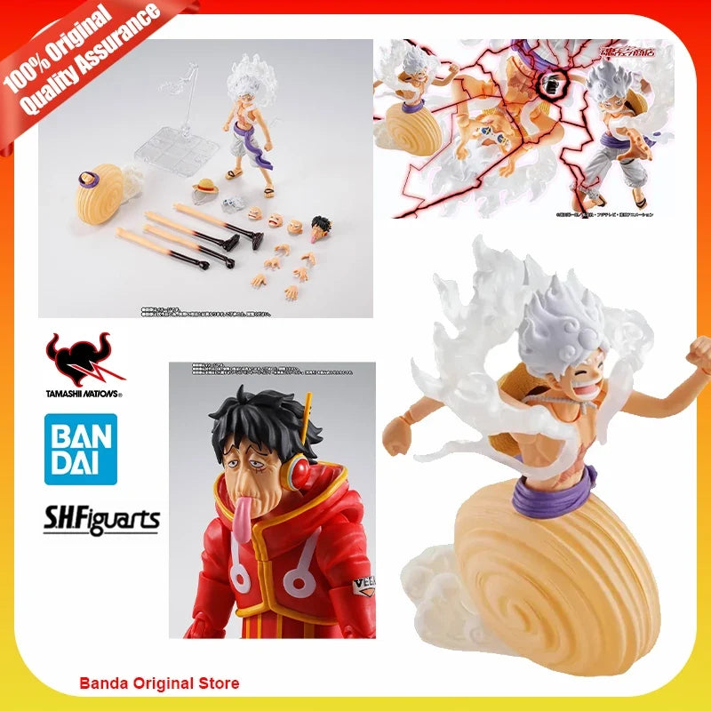 100% Original Bandai S.H.Figuarts Shf Monkey D Luffy Gear 5 One Piece Future Island Egghead Anime Action Collection Figures Toys