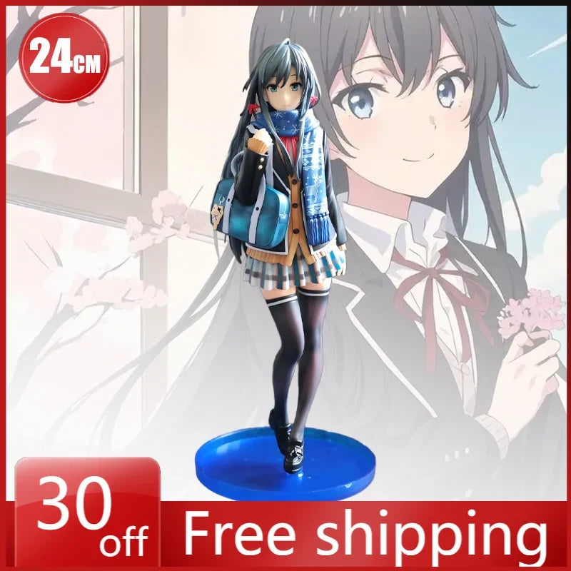 24cm Beautiful Girl Figure Yukinoshita Yukino Beautiful Girl Anime Collectible Model Desktop Decorations Holiday Gifts Kids Toys
