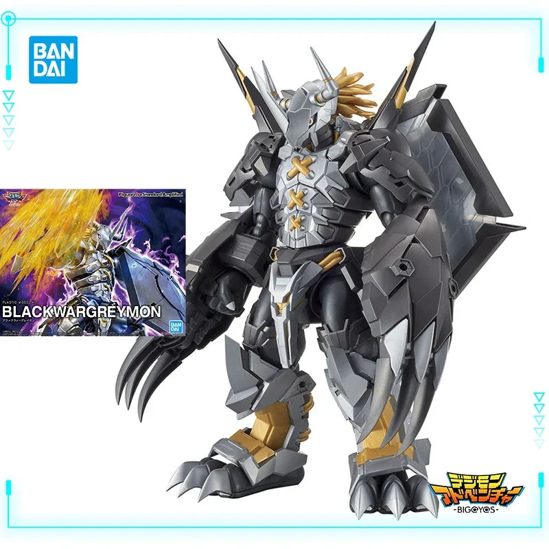 Bandai Original Genuine Digimon Adventure 02 Black WarGreymon Figure-rise Standard Amplified Assembly Models Action Figures Toys