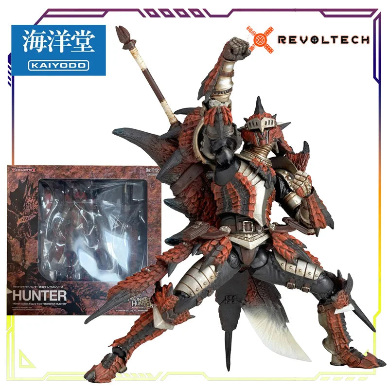 KAIYODO Original REVOLTECH Monster Hunter Rise Sunbreak Series Amatsu Set PVC Articulated Collectible Action Figure Display