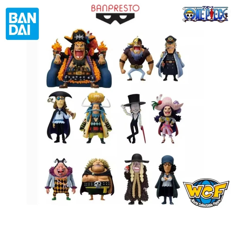 BANDAI Original One Piece WCF PREMIUM Blackbeard Pirates Kuzan Marshall D Teach Catarina Devon Anime Action Figures Toys Gift