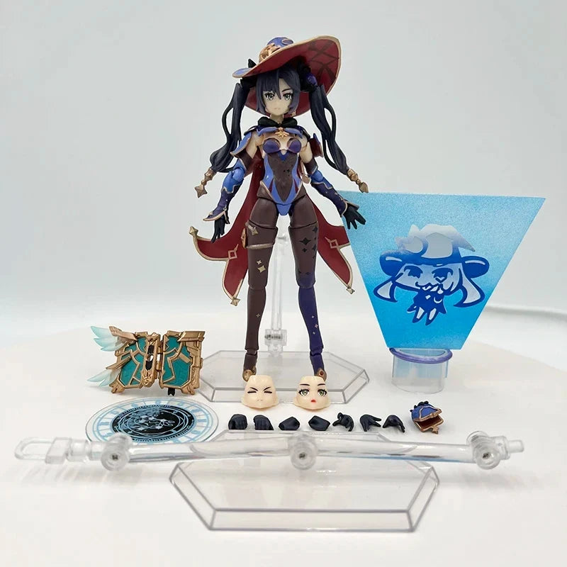 15cm Figma #548 Mona Anime Figure Mona Mirror Reflection of Doom Action Figure #1718 Traveler Figure Collectible Model Toys Gift