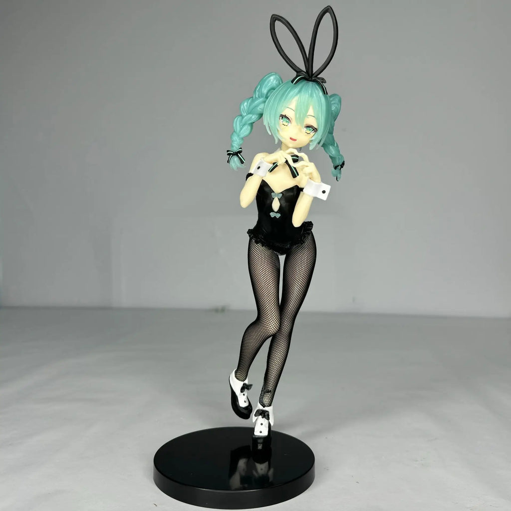 28cm Bunny Girl Miku Action Figure Anime Bicute Bunnies Women'S Solid Figures Collection Ornament Gifts Desktop Decorate Toys
