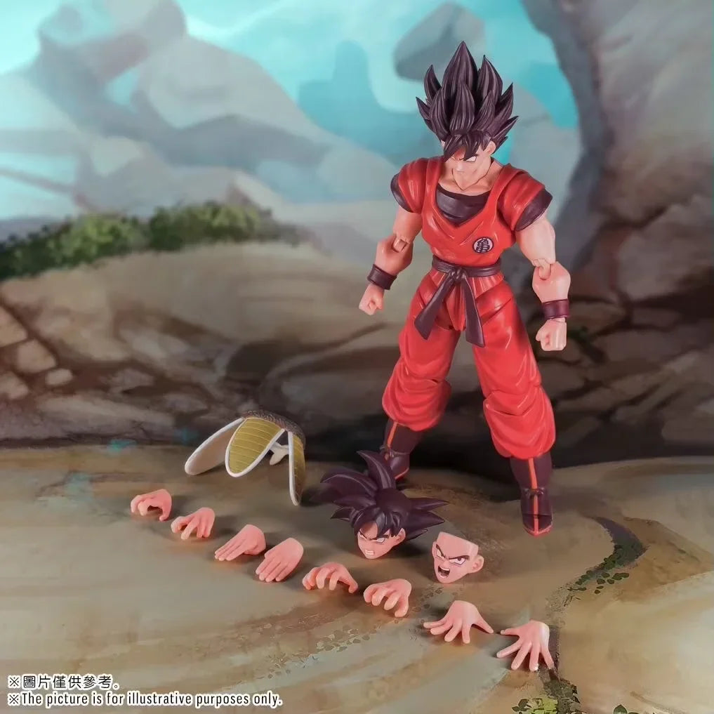 Demoniacal Fit Dragon Ball Z SHF Son Goku Kaio Ken Scharlachroter Kampfkünstler 16000 Power Level Actionfigur Sammlermodell Geschenk