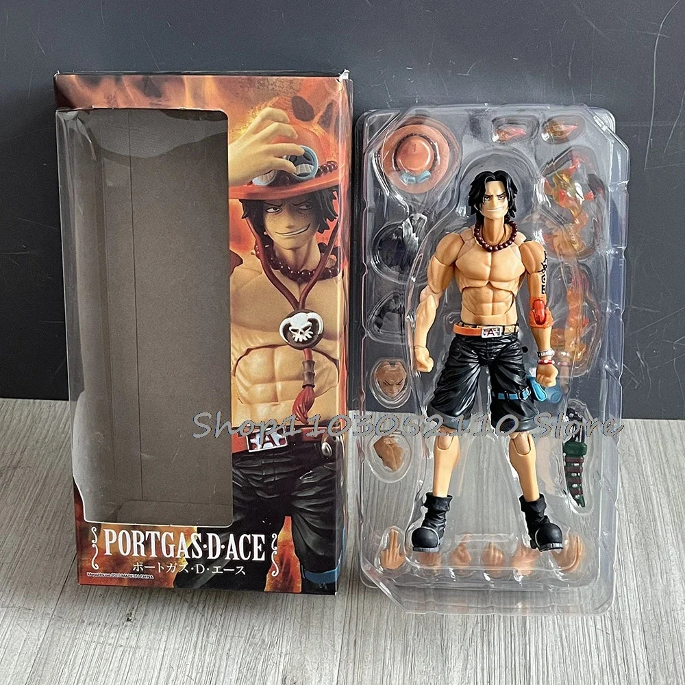 Anime SHF Portgas D Ace One Piece Fire Fist Ace Action Figure PVC Movable Collection Model Toys Doll Birthday Gifts