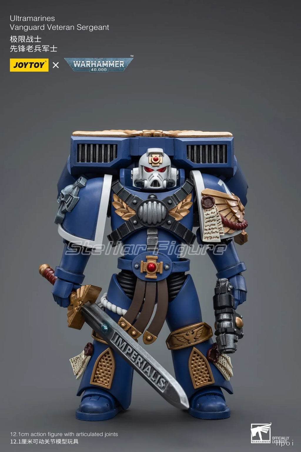 【SF】JOYTOY Warhammer 40K 1/18 Action Figure Ultramarines Vanguard Veteran Sergeant Model Toys Gifts Collection Ornaments