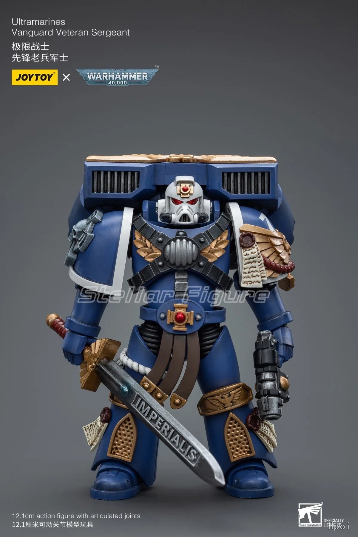 【SF】JOYTOY Warhammer 40K 1/18 Action Figure Ultramarines Vanguard Veteran Sergeant Model Toys Gifts Collection Ornaments