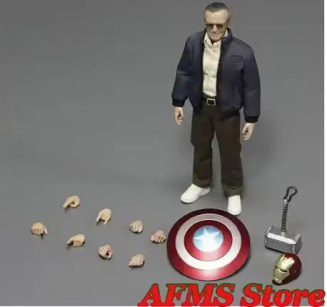 Manipple Studio 1/12 Sammlerfigur Captain Grandpa Puppe mit Waffen Komplettset 6-Zoll-Männer-Soldaten-Actionfigur Körper Dol