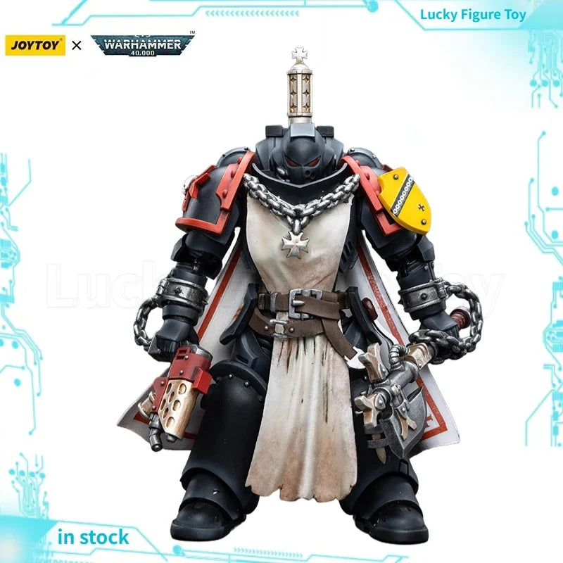 【In Stock】JOYTOY Warhammer 40K 1/18 Action Figure Black Templars Primaris Sword Brethren Granbertus Model Toy Gifts