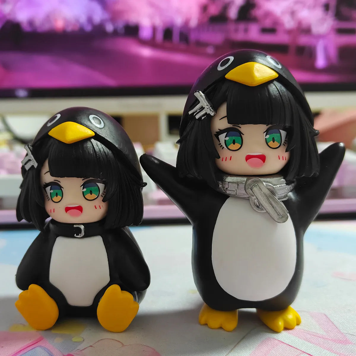 Gugu Gaga Kleiner Pinguin 6cm PVC Cosplay Pengmin Figur – Anime Schreibtisch Deko Modell Sammlerstück Geburtstagsgeschenk