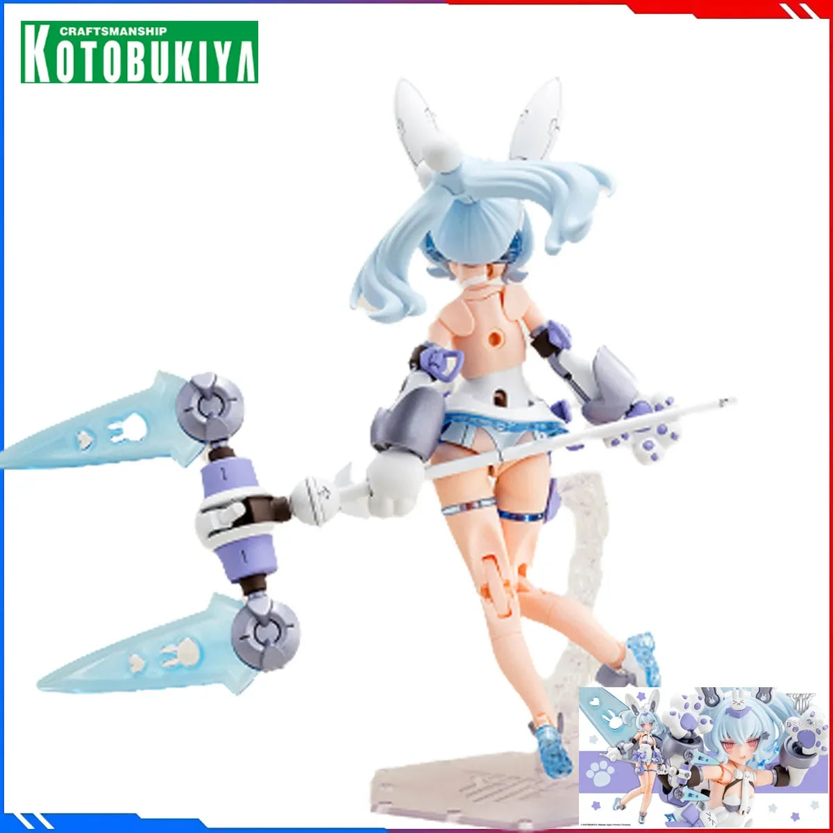 Genuine KOTOBUKIYA Anime Model Kits Megami dispositivo Toys PUNI MOFU Snow Rabbit 1/1 Action Figure Assembly Model Gift