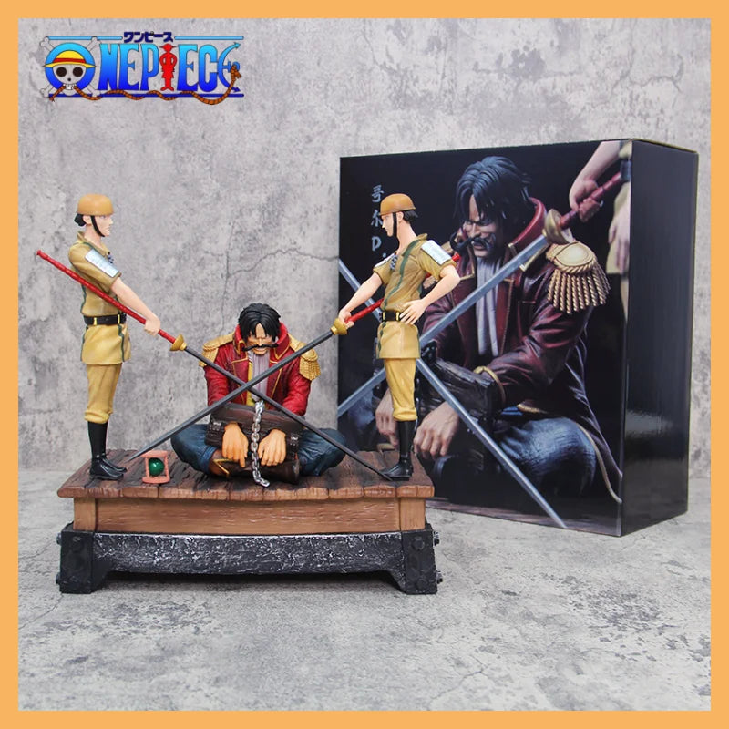 26cm One Piece Anime Figur Gol D. Roger Verurteilungsplattform Actionfigur PVC Statue Modell Dekoration Puppe Weihnachtsgeschenke