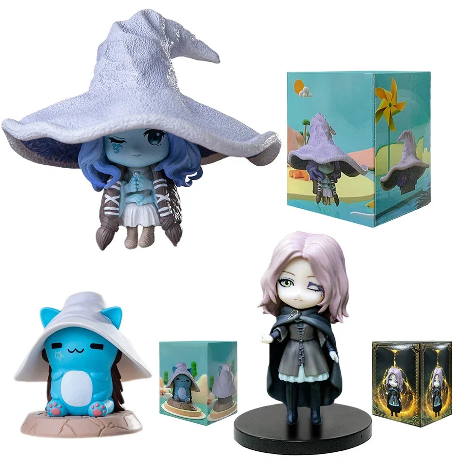 2026 Elden Ring Gaming Q Version Mini Action Figures Set - Ranni Cat Melina Malenia the Half-Wolf Lani Magic Ornaments Dolls