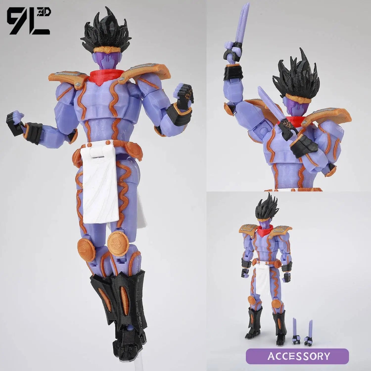 9L3D Lucky13 JoJo's Jotaro Kujo Action Figure Dummy13 with Star Platinum T13 Multi-Jointed 3D Printed Collectible Toys Titan13