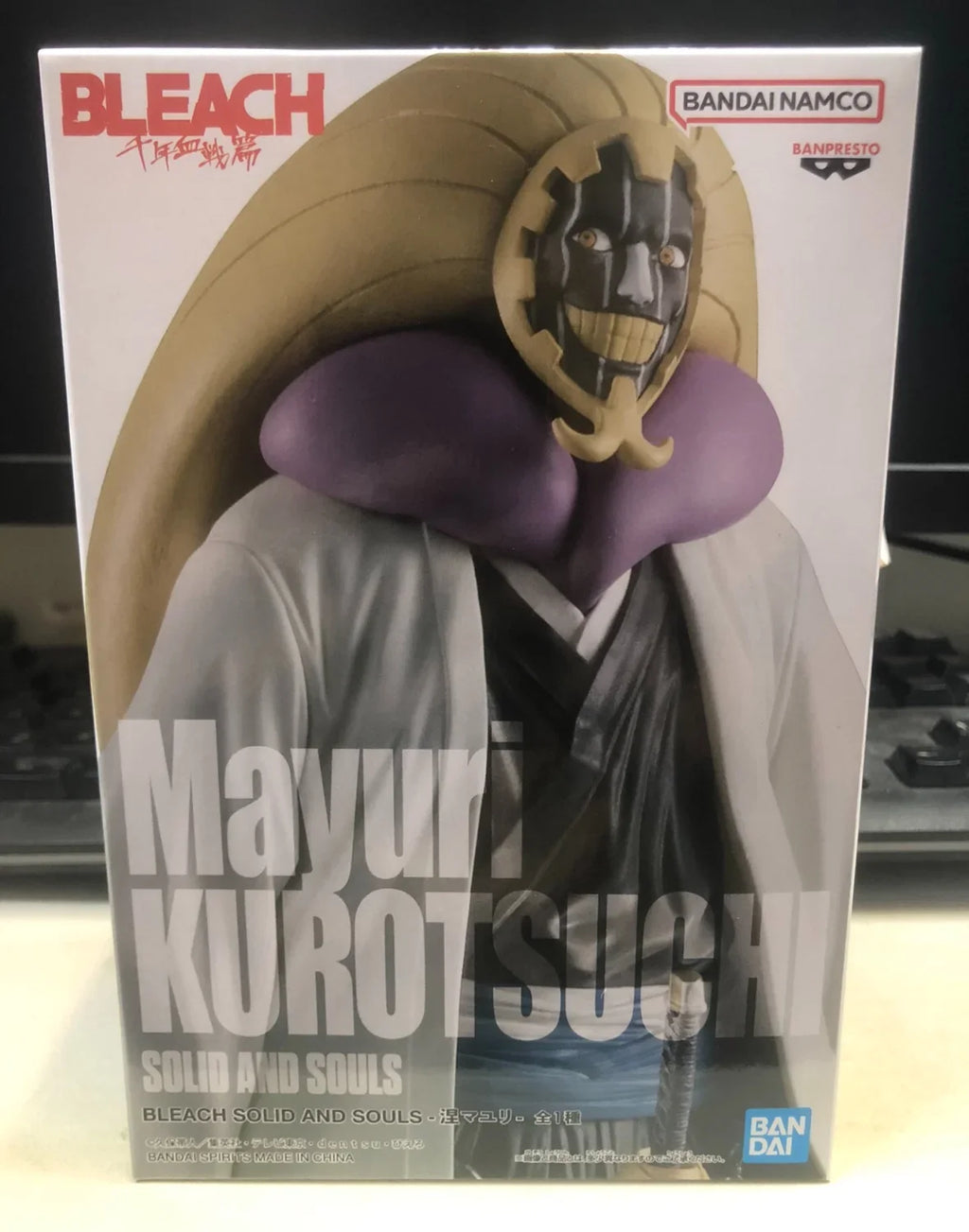 In Stock Original BANPRESTO SOLID AND SOULS BLEACH: Thousand-Year Blood War Mayuri Kurotsuchi Figure Anime Model Genuine Toy