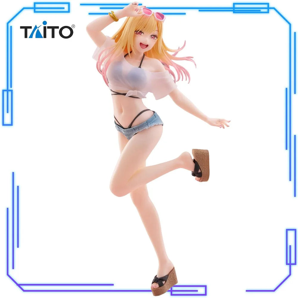 In Stock Taito Original Genuine Anime My Dress-Up Darling Kitagawa Marin Swimsuit Ver 18cm Collections Model Toys Coreful Figure