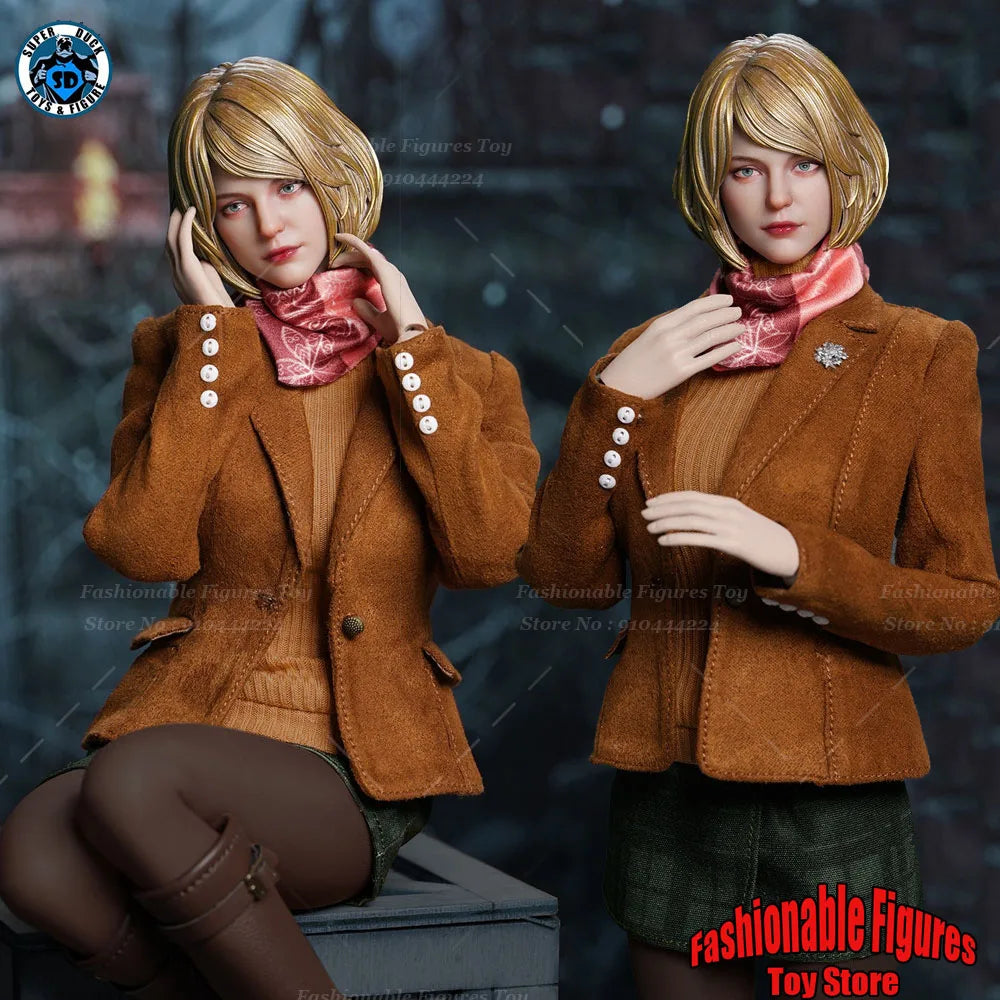 SUPER DUCK SET089 1/6 Scale Collectible Figure Ashley Head Carved Clothes Accessory For 12Inch Women Soldier Action Figure Body