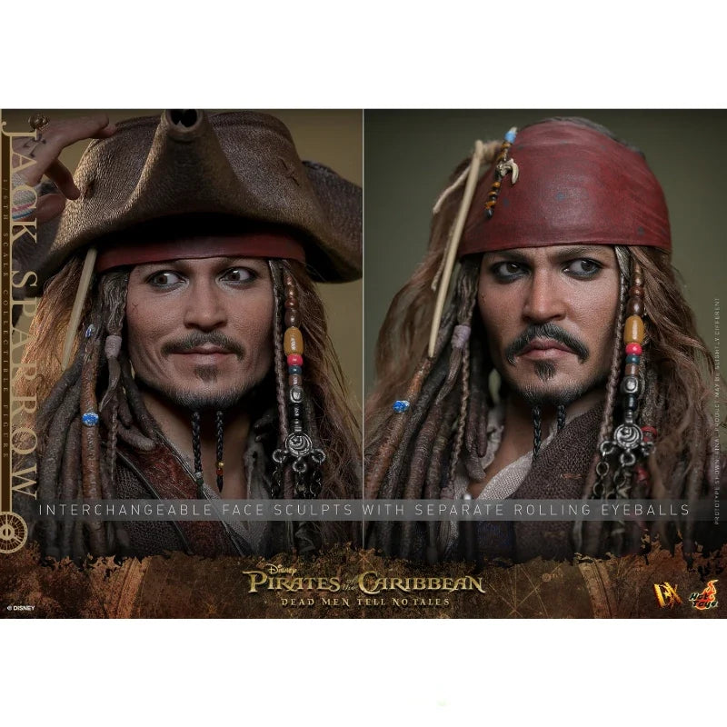 In Stock Hottoys DX37 DX38 Jack Sparrow Pirates of The Caribbean 1/6 Animation Action Figure Toy Gift Model Collection Hobby