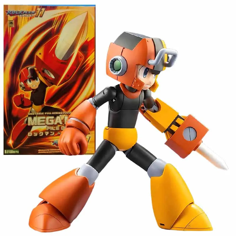KOTOBUKIYA Original MEGA MAN Scramble Thunder Ver Pile Drive Ver Premium Charge Shot Ver Anime Action Figure Assembly Model Toys
