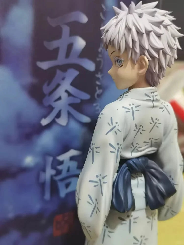 Original Anime Jujutsu Kaisen Figures Satoru Gojo Figure Childhood 5t5 Action Figurine Q Version Collection Models Statue Orname