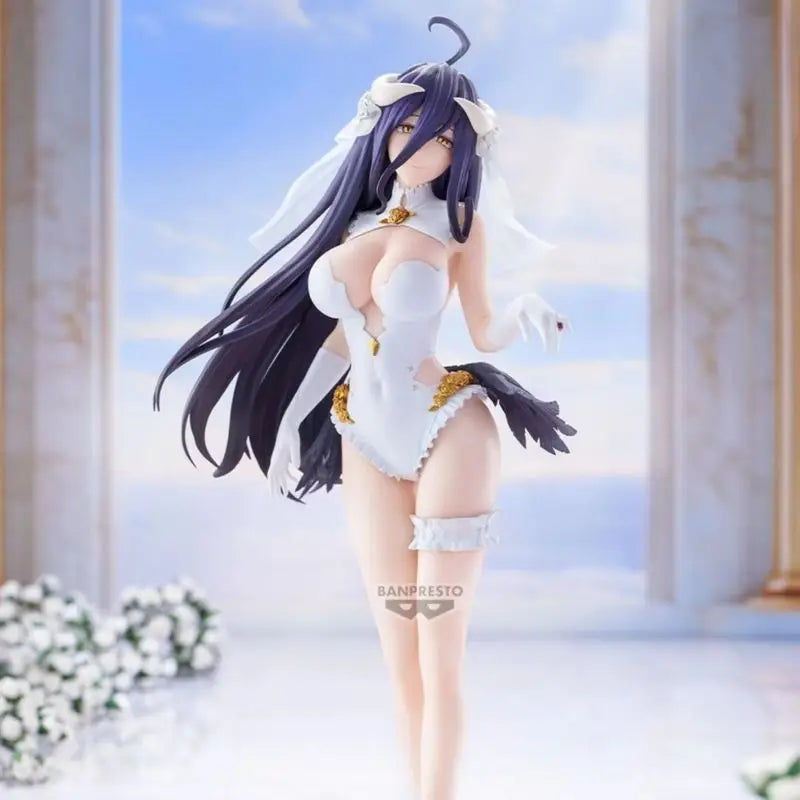New Japanese Version Of Authentic Bandai Glasses Factory Overlord Shining Charm King Of Death Albedo Wedding Scenery Figure Gift