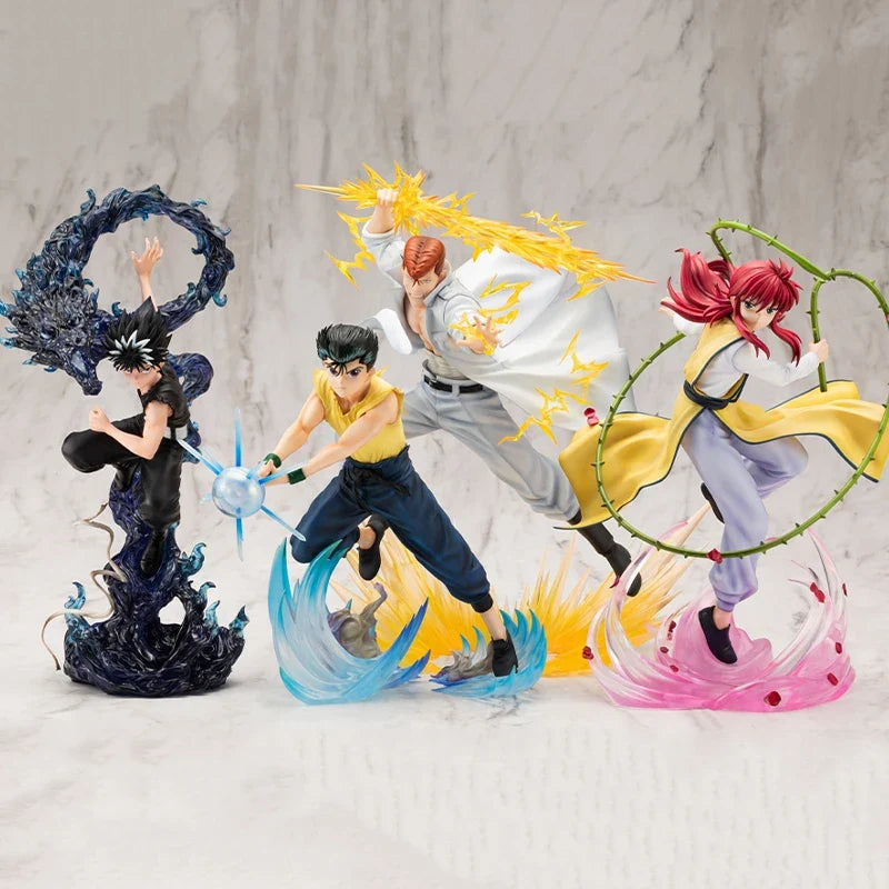 Kotobukiya YuYu Hakusho Yuusuke Urameshi Kurama Hiei Kazuma Kuwabara Original Anime Figure Collectible Model Doll Ornament Gifts