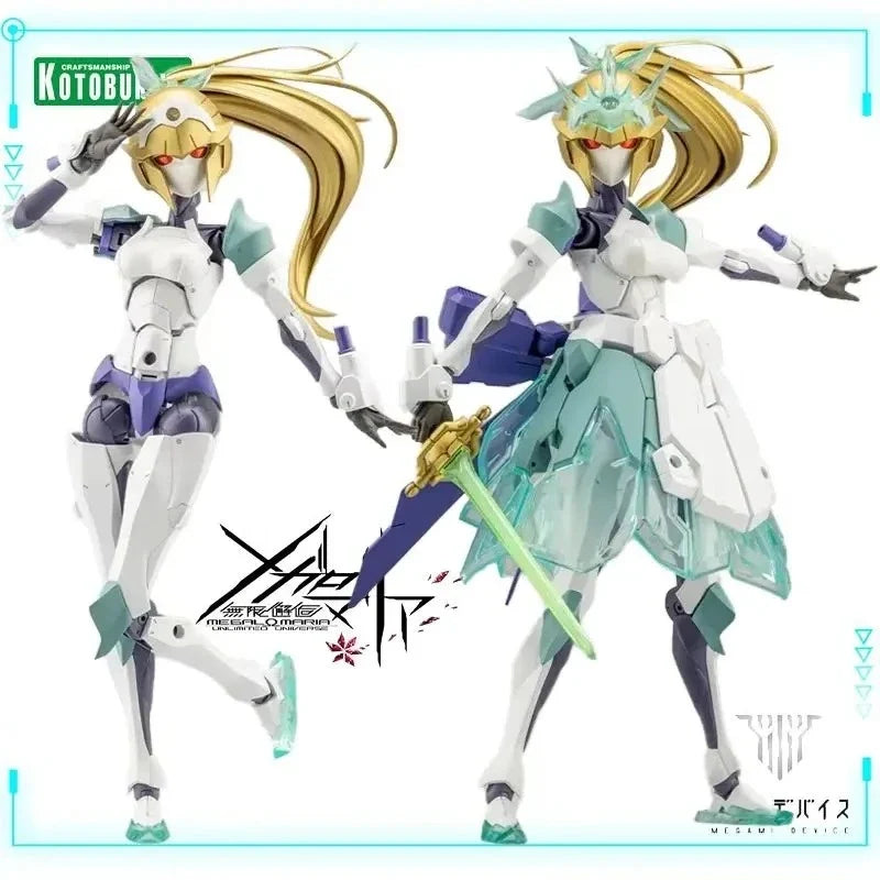 Kotobukiya Original Genuine Megalomaria Unlimited Universe Green Glass 16cm Mobile Suit Girl Action Figures Assembly Model Toys
